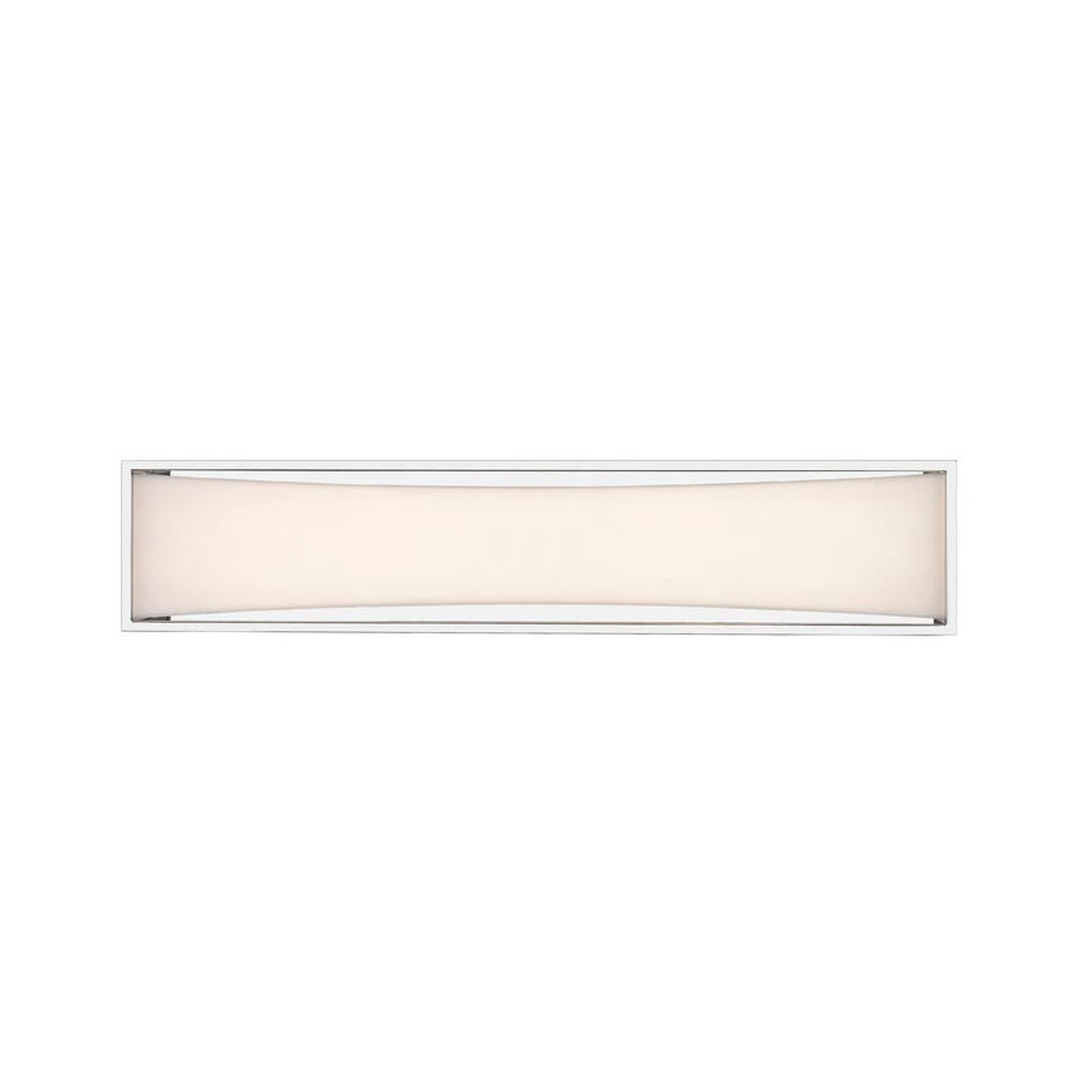 Z-Lite Baden 24" 2-Light LED Chrome Vanity Light With Frosted White Acrylic Shade