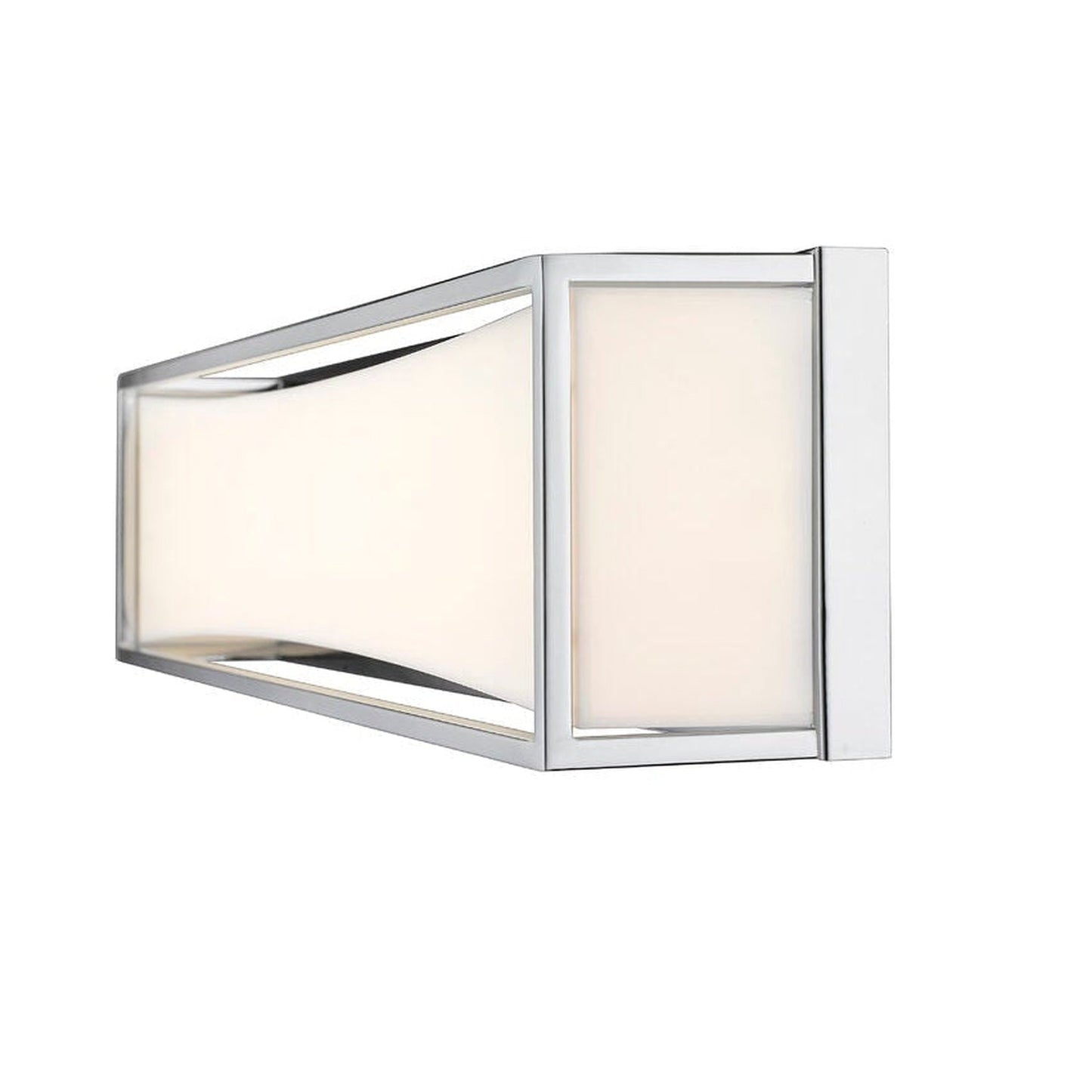 Z-Lite Baden 24" 2-Light LED Chrome Vanity Light With Frosted White Acrylic Shade