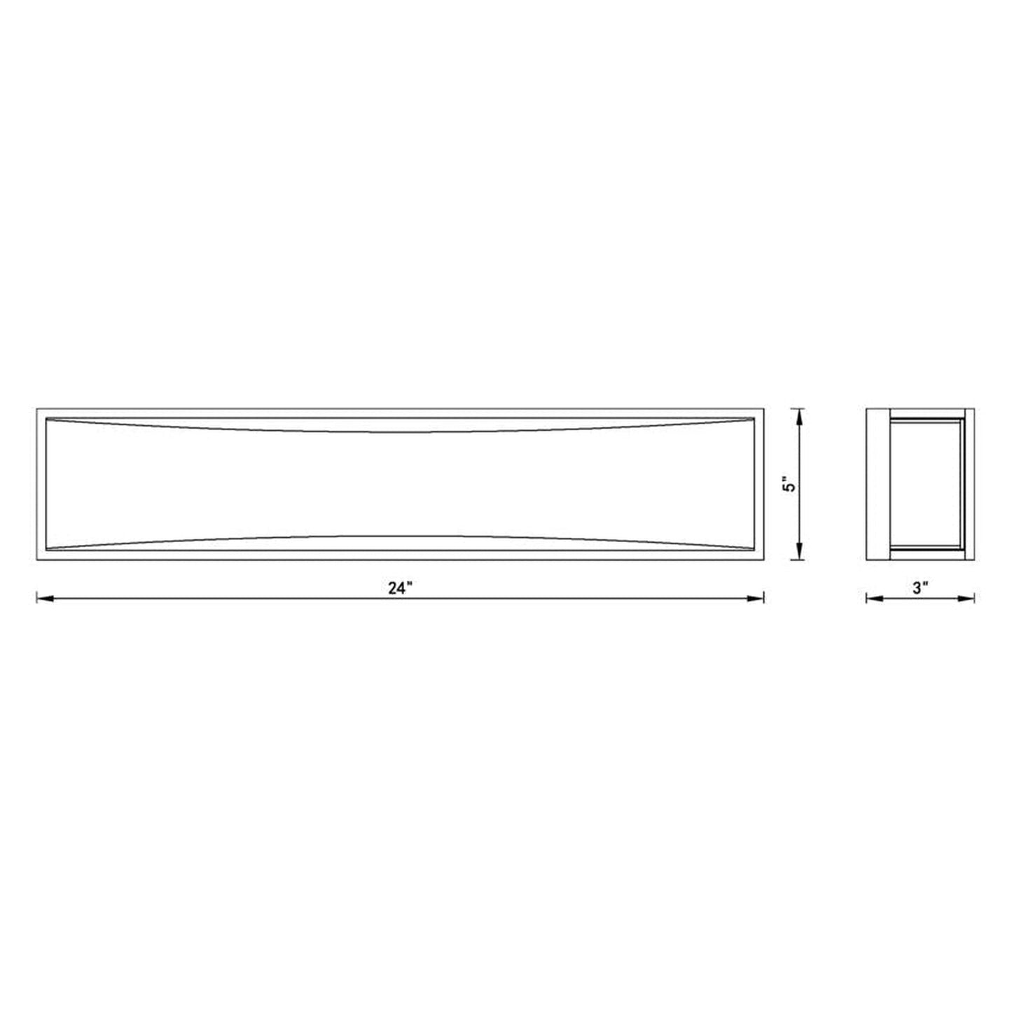 Z-Lite Baden 24" 2-Light LED Chrome Vanity Light With Frosted White Acrylic Shade