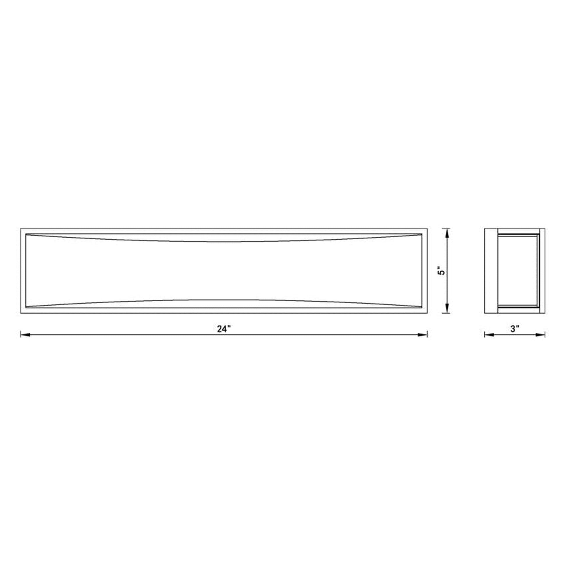 Z-Lite Baden 24" 2-Light LED Chrome Vanity Light With Frosted White Acrylic Shade