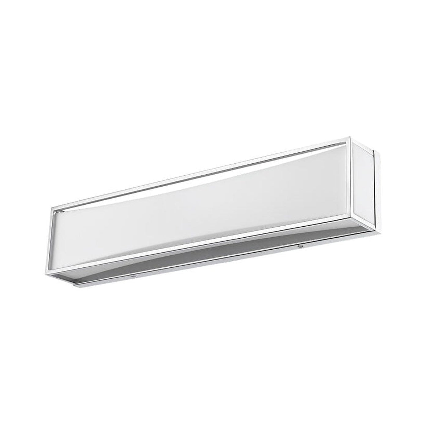 Z-Lite Baden 24" 2-Light LED Chrome Vanity Light With Frosted White Acrylic Shade