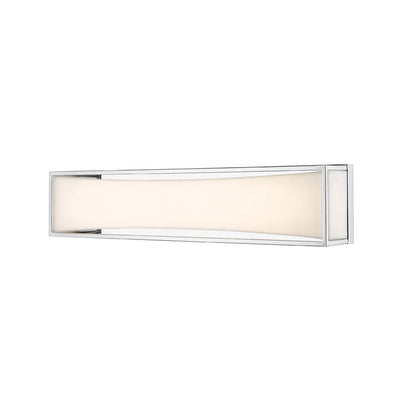 Z-Lite Baden 24" 2-Light LED Chrome Vanity Light With Frosted White Acrylic Shade