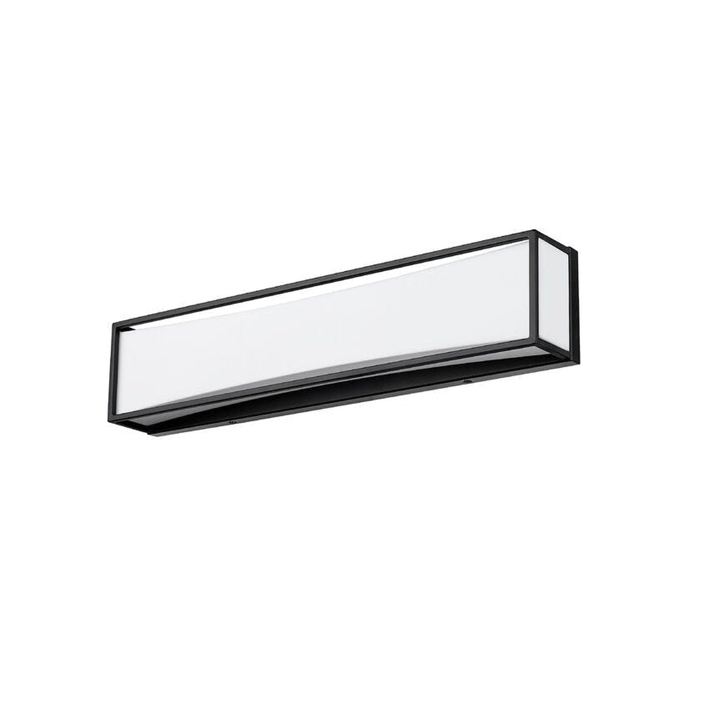 Z-Lite Baden 24" 2-Light LED Matte Black Vanity Light With Frosted White Acrylic Shade