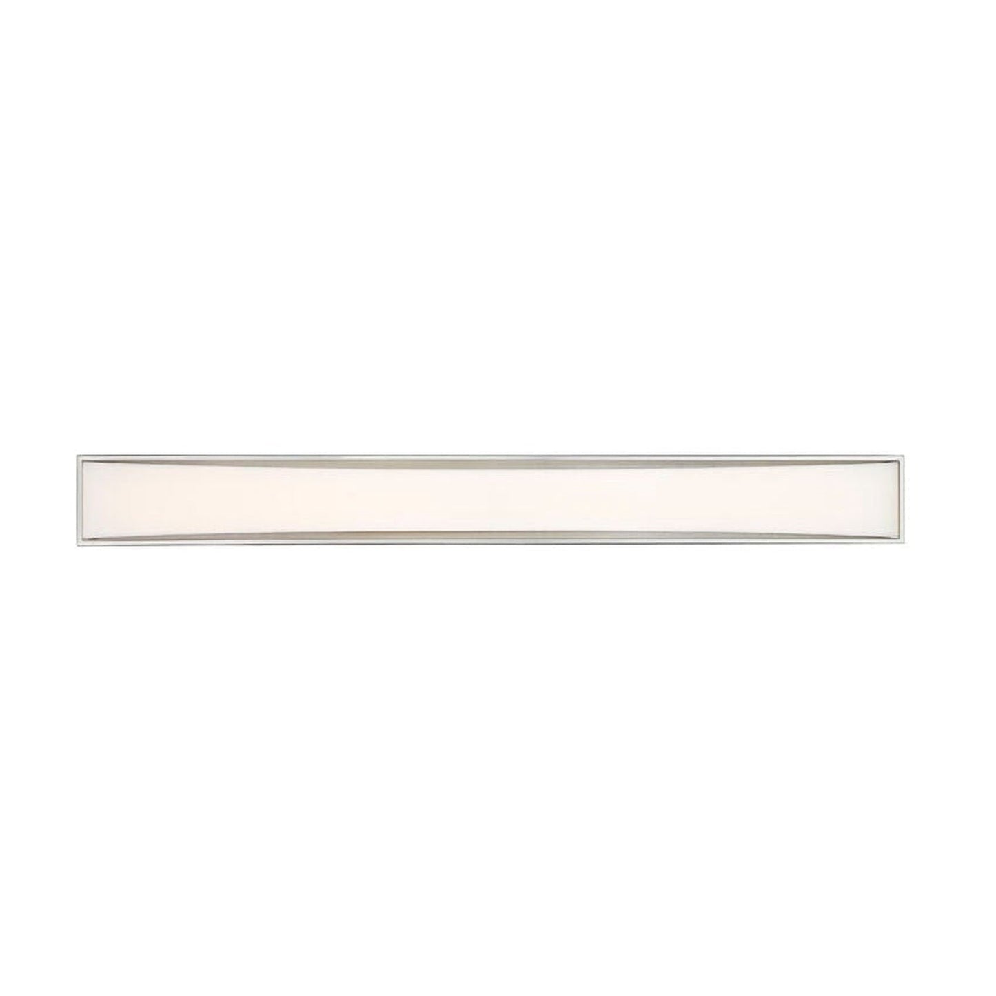 Z-Lite Baden 46" 2-Light LED Brushed Nickel Vanity Light With Frosted White Acrylic Shade