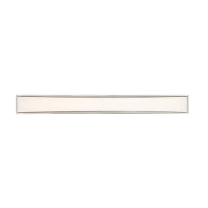 Z-Lite Baden 46" 2-Light LED Brushed Nickel Vanity Light With Frosted White Acrylic Shade