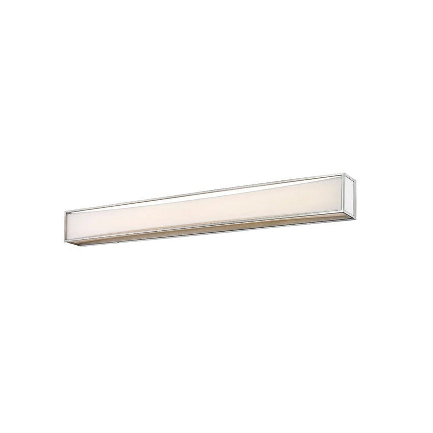 Z-Lite Baden 46" 2-Light LED Brushed Nickel Vanity Light With Frosted White Acrylic Shade