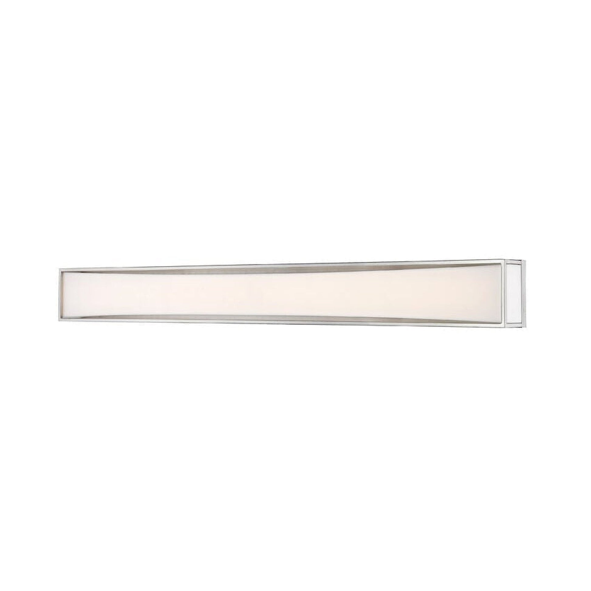 Z-Lite Baden 46" 2-Light LED Brushed Nickel Vanity Light With Frosted White Acrylic Shade