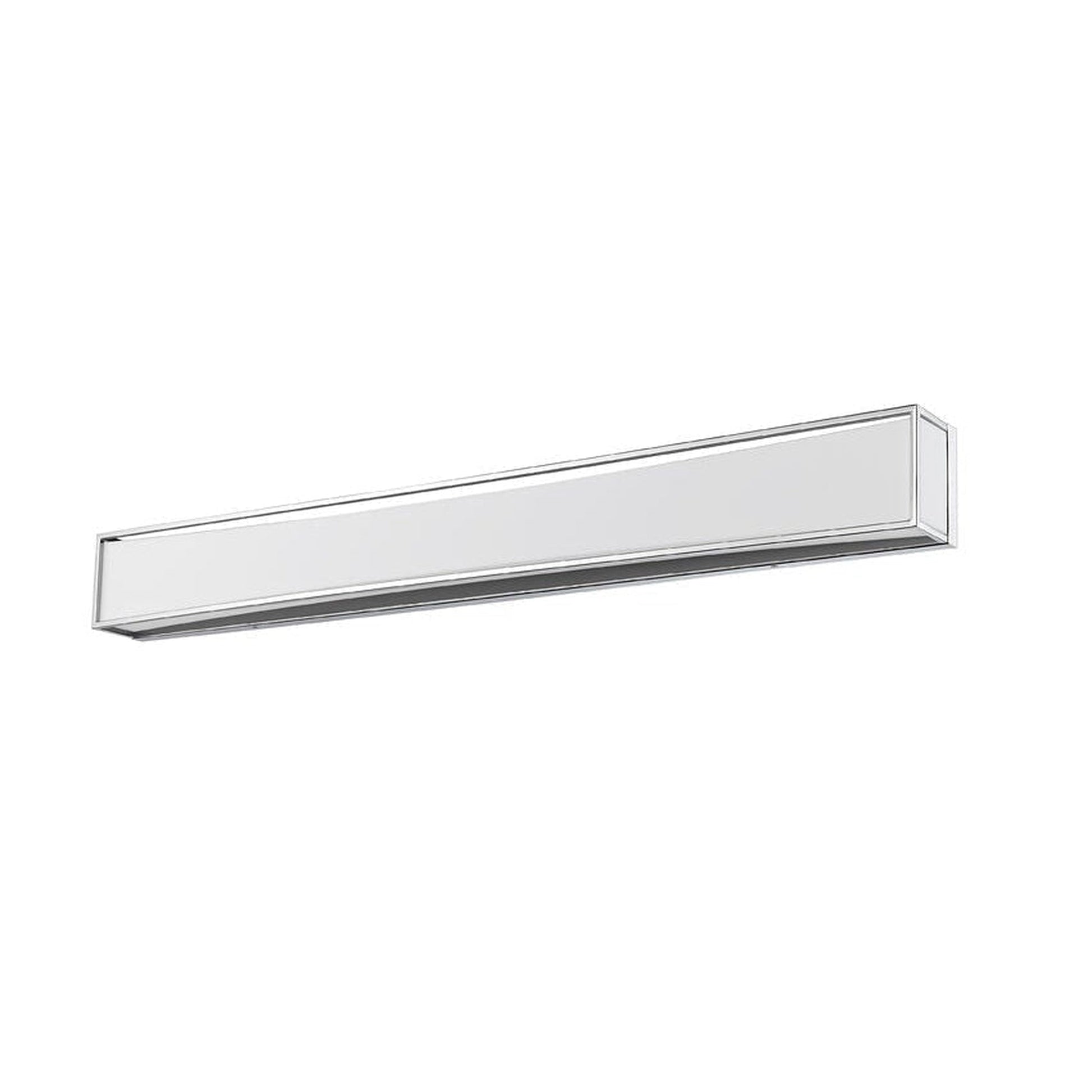 Z-Lite Baden 46" 2-Light LED Chrome Vanity Light With Frosted White Acrylic Shade