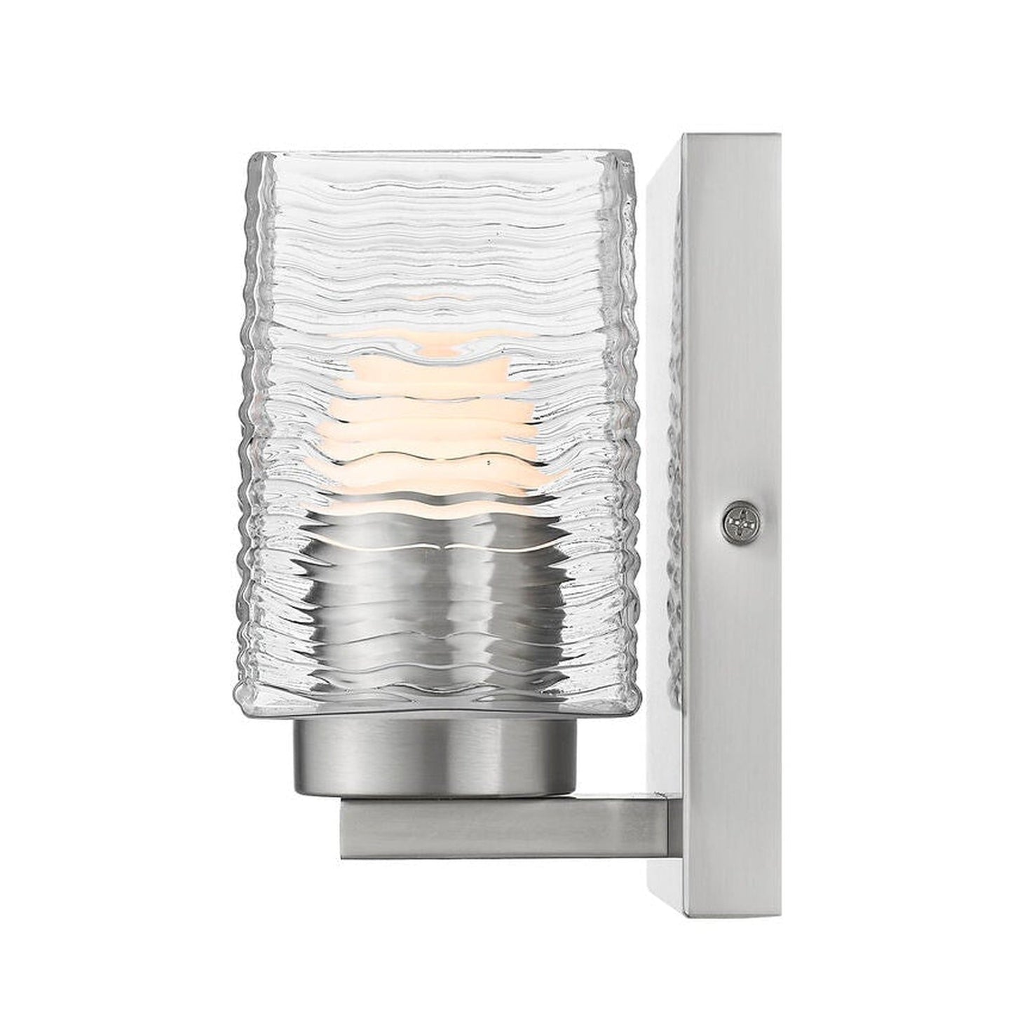 Z-Lite Barrett 1-Light LED Brushed Nickel Vanity Light With Clear Glass Shade