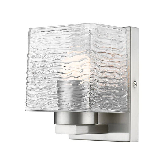 Z-Lite Barrett 1-Light LED Brushed Nickel Vanity Light With Clear Glass Shade
