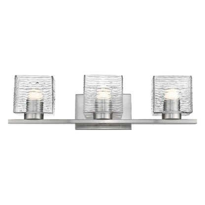 Z-Lite Barrett 3-Light LED Brushed Nickel Vanity Light With Clear Glass Shade