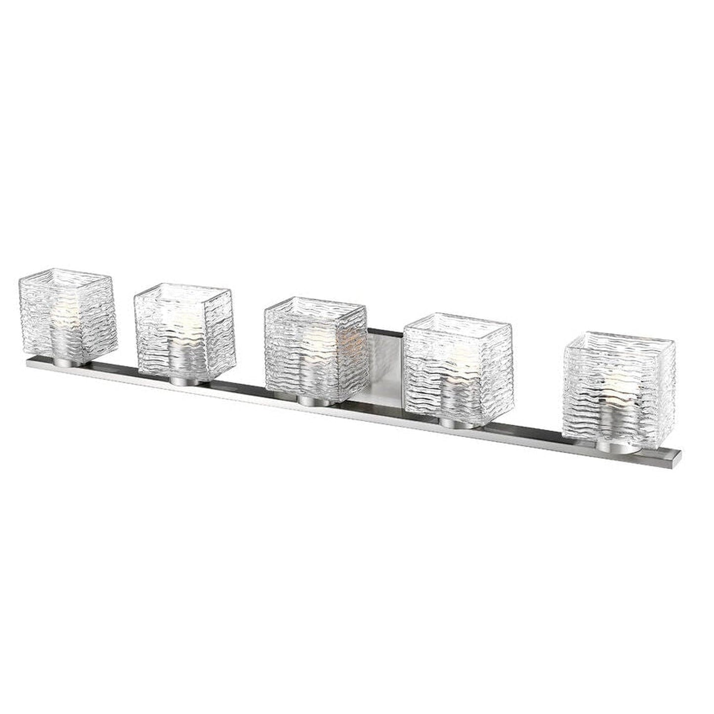 Z-Lite Barrett 5-Light LED Brushed Nickel Vanity Light With Clear Glass Shade