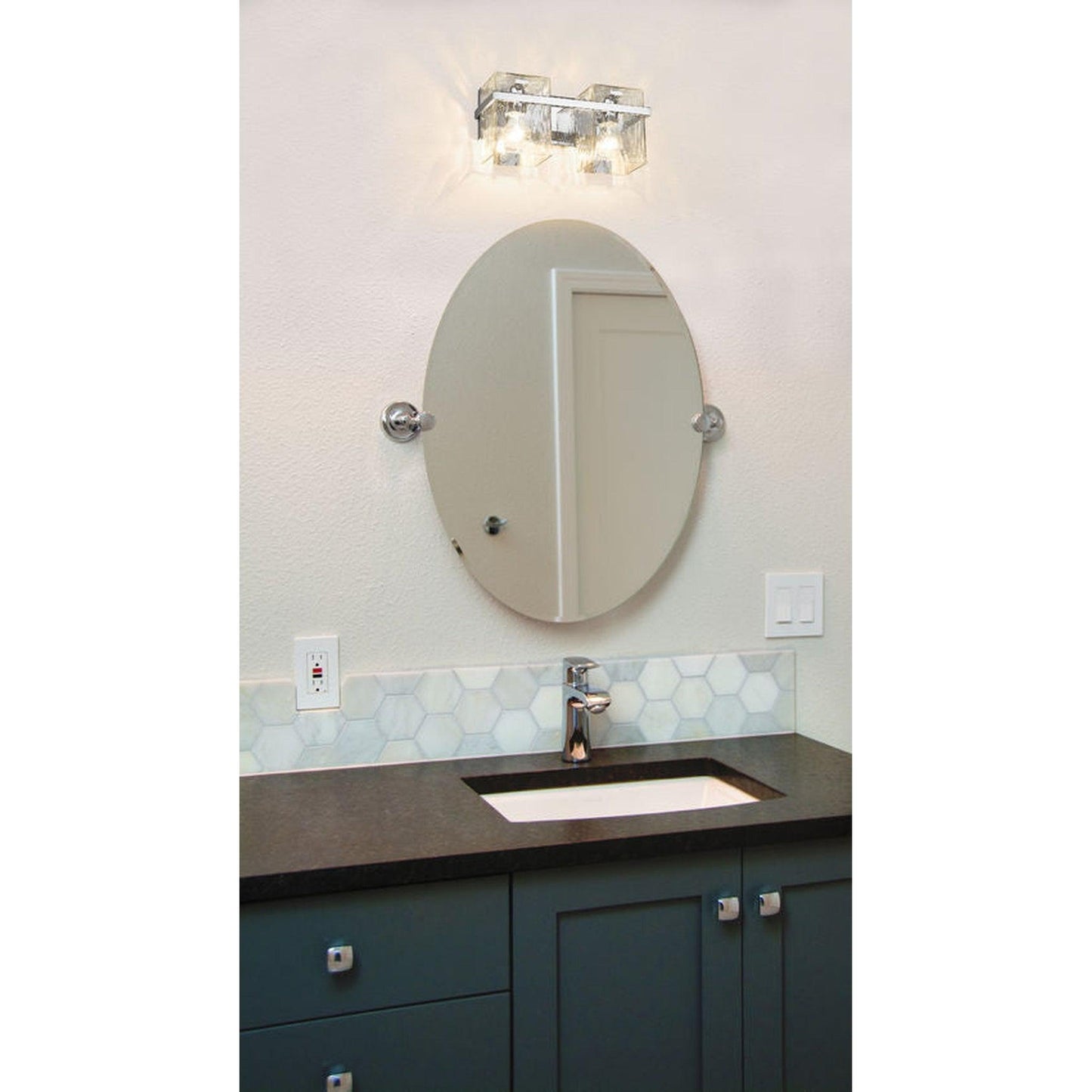 Z-Lite Bennington 14" 2-Light Chrome Vanity Light With Clear Glass Shade