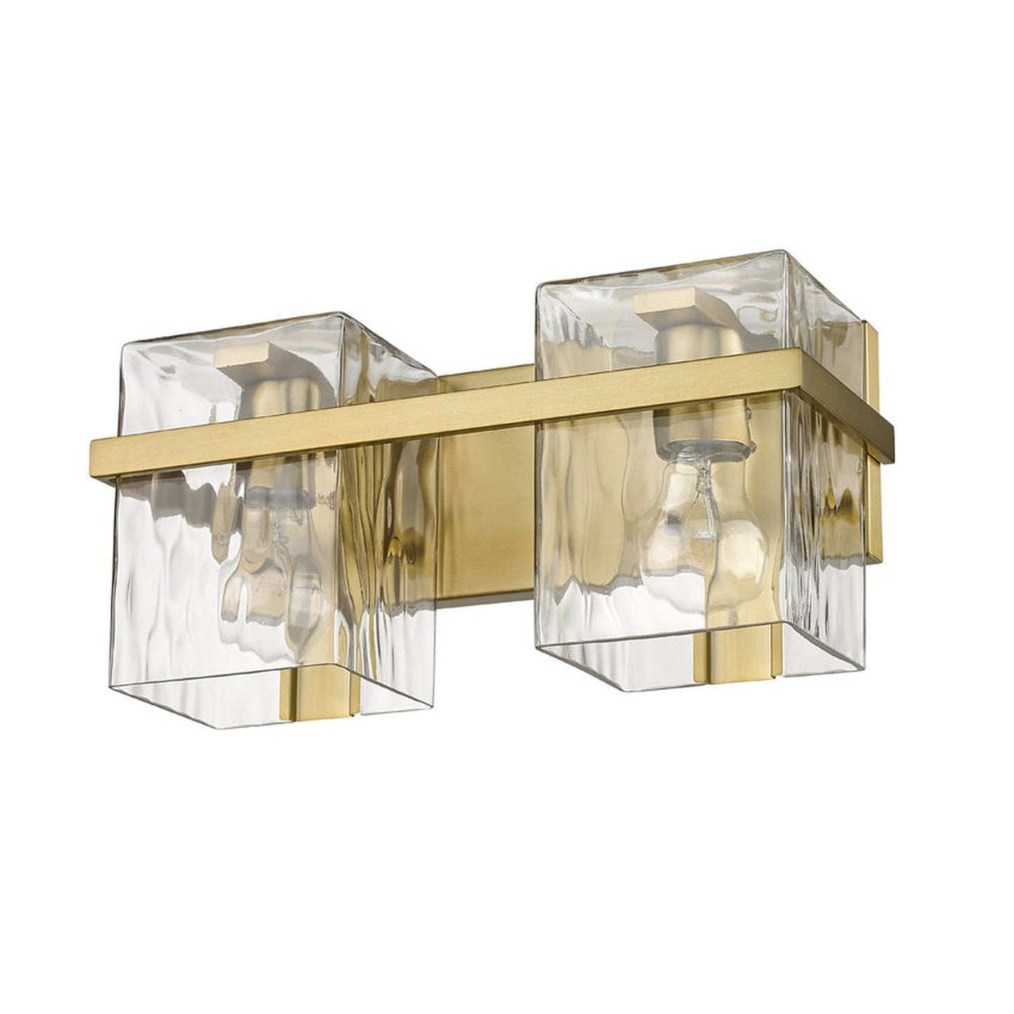 Z-Lite Bennington 14" 2-Light Modern Gold Vanity Light With Clear Glass Shade