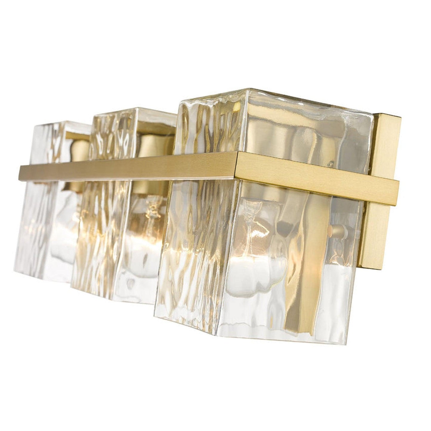 Z-Lite Bennington 22" 3-Light Modern Gold Vanity Light With Clear Glass Shade