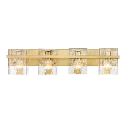 Z-Lite Bennington 29" 4-Light Modern Gold Vanity Light With Clear Glass Shade