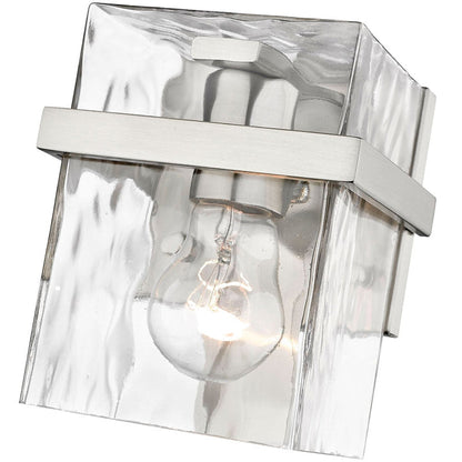 Z-Lite Bennington 6" 1-Light Brushed Nickel Wall Sconce With Clear Glass Shade