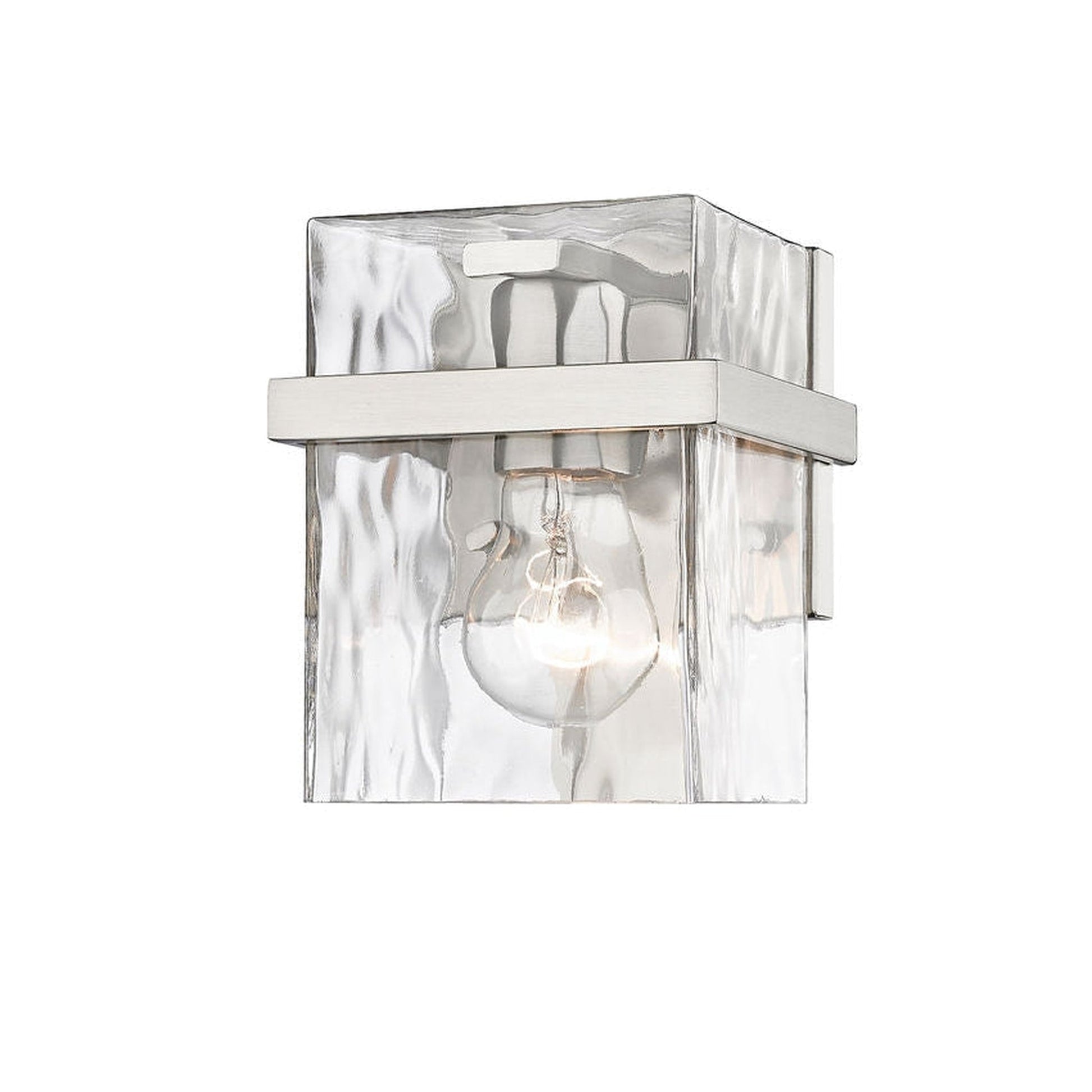 Z-Lite Bennington 6" 1-Light Brushed Nickel Wall Sconce With Clear Glass Shade