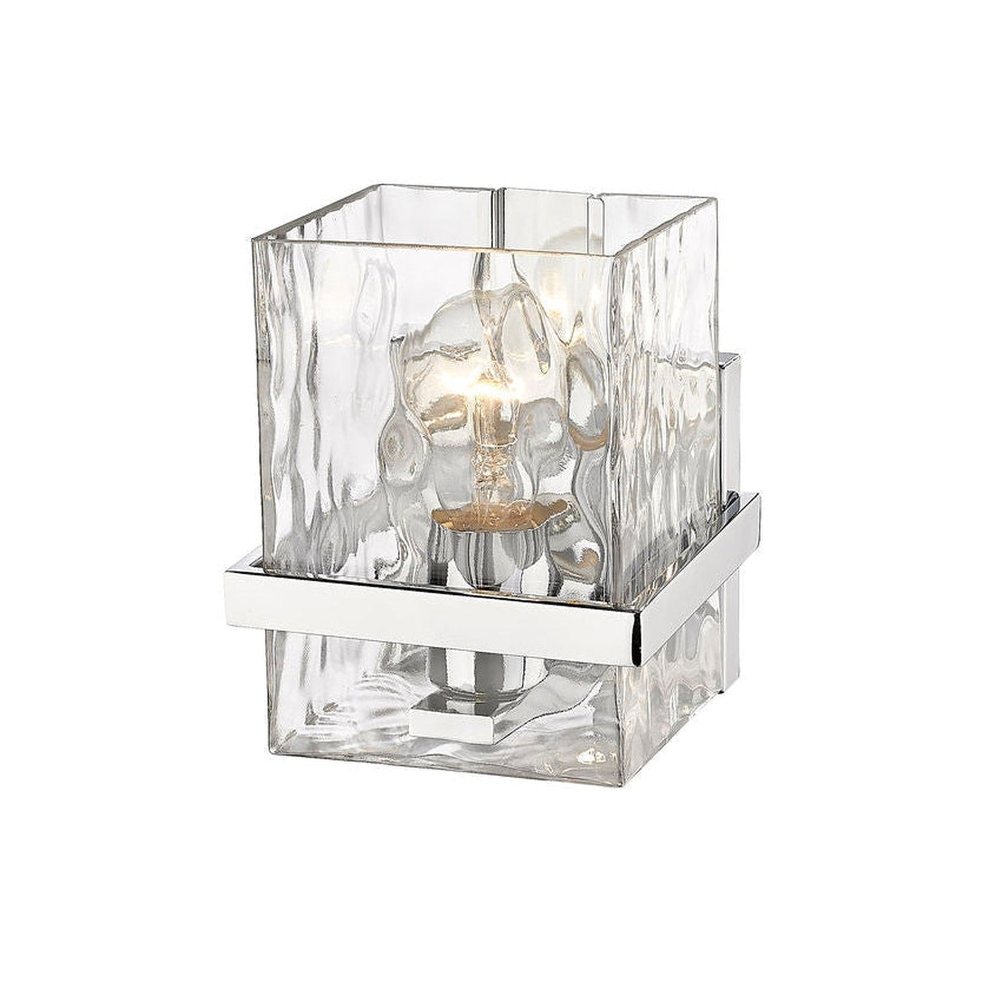 Z-Lite Bennington 6" 1-Light Chrome Wall Sconce With Clear Glass Shade