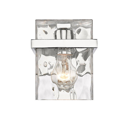 Z-Lite Bennington 6" 1-Light Chrome Wall Sconce With Clear Glass Shade