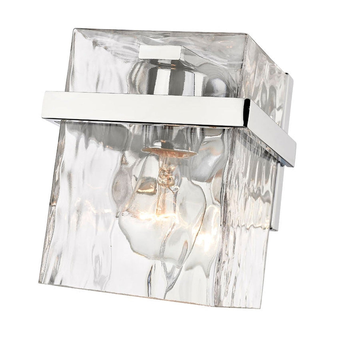 Z-Lite Bennington 6" 1-Light Chrome Wall Sconce With Clear Glass Shade