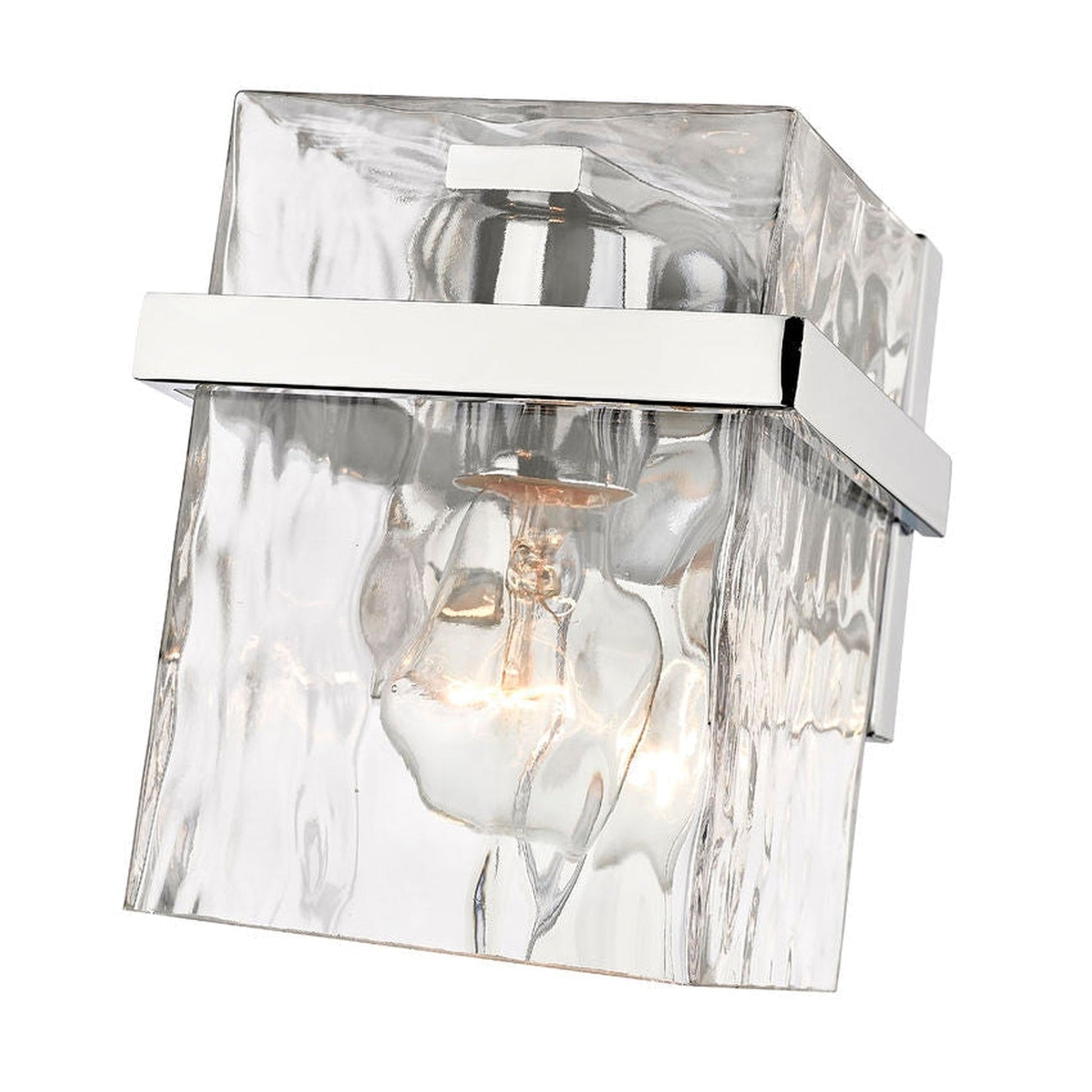 Z-Lite Bennington 6" 1-Light Chrome Wall Sconce With Clear Glass Shade