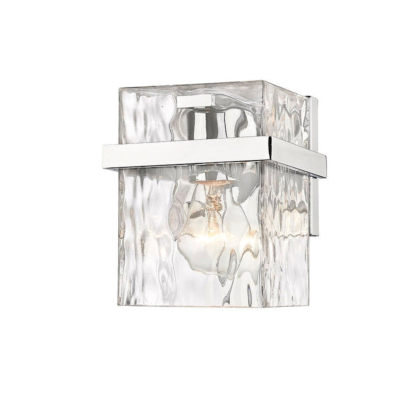 Z-Lite Bennington 6" 1-Light Chrome Wall Sconce With Clear Glass Shade