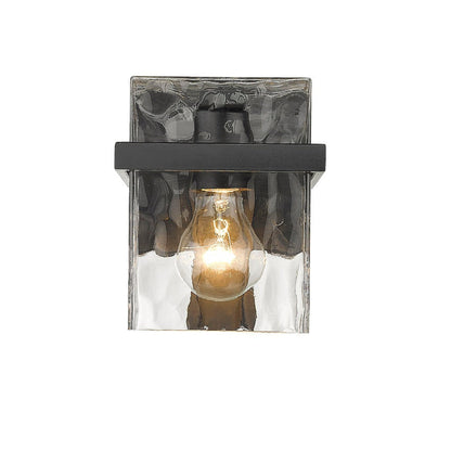 Z-Lite Bennington 6" 1-Light Matte Black Wall Sconce With Clear Glass Shade