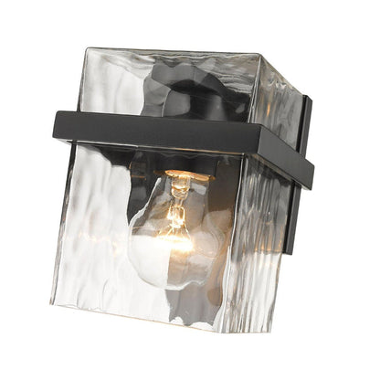 Z-Lite Bennington 6" 1-Light Matte Black Wall Sconce With Clear Glass Shade