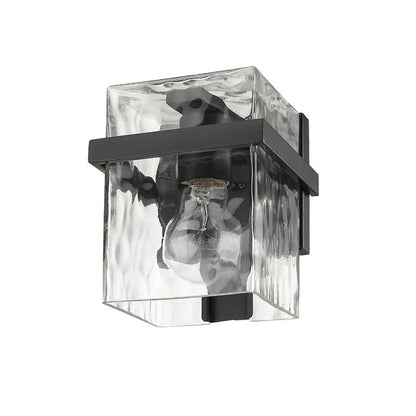 Z-Lite Bennington 6" 1-Light Matte Black Wall Sconce With Clear Glass Shade