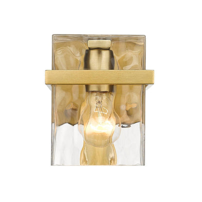 Z-Lite Bennington 6" 1-Light Modern Gold Wall Sconce With Clear Glass Shade