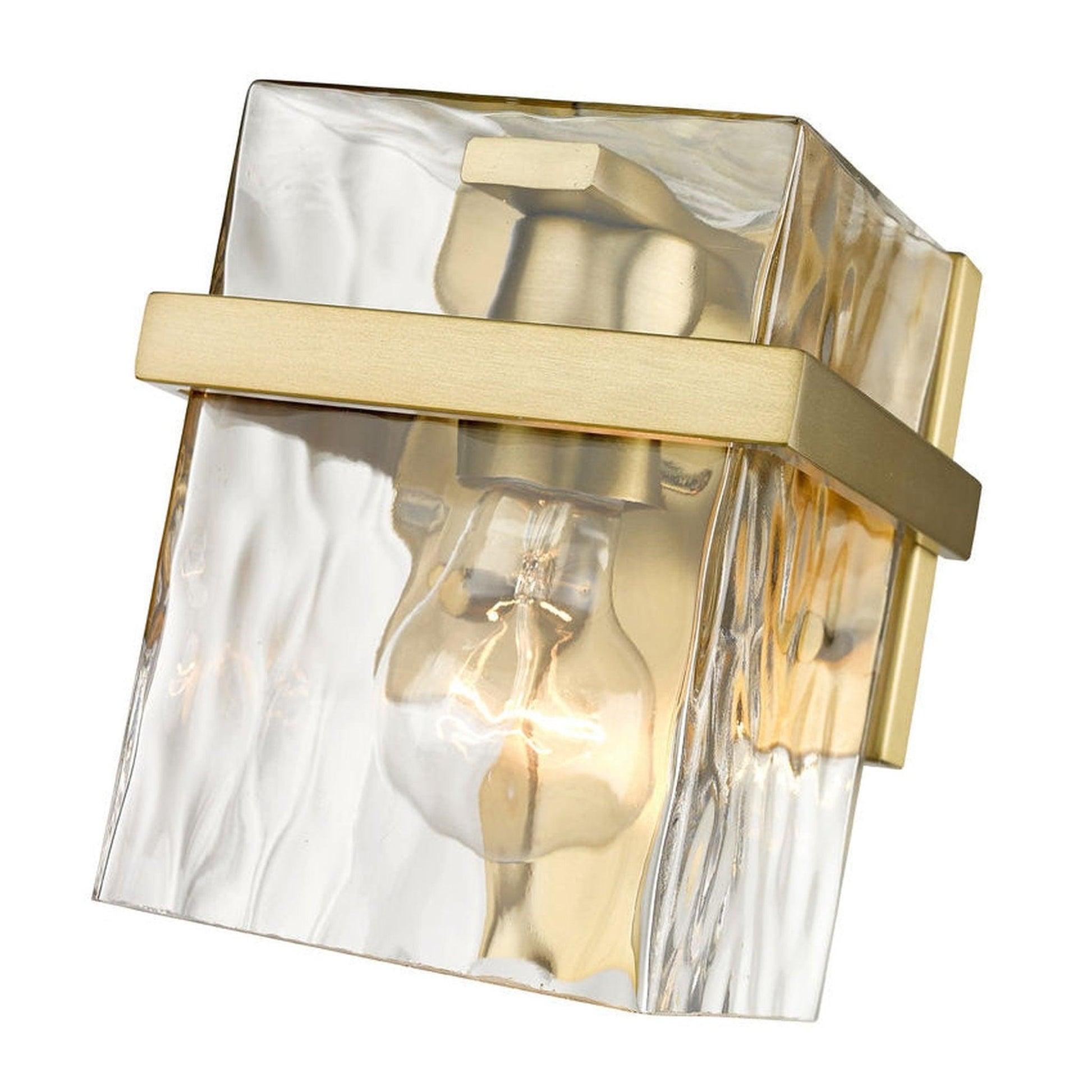 Z-Lite Bennington 6" 1-Light Modern Gold Wall Sconce With Clear Glass Shade