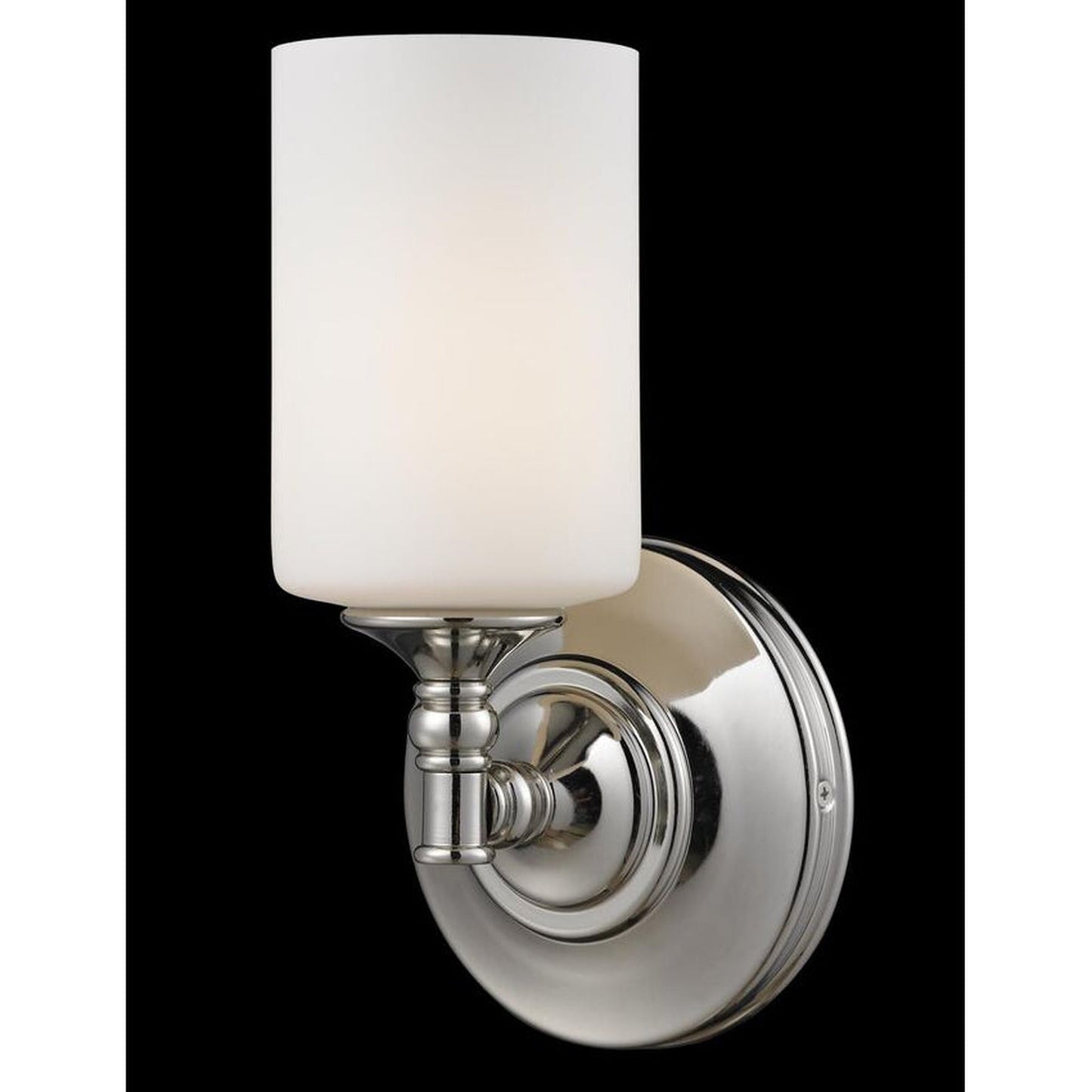 Z-Lite Cannondale 6" 1-Light Chrome Wall Sconce With Matte Opal Glass Shade