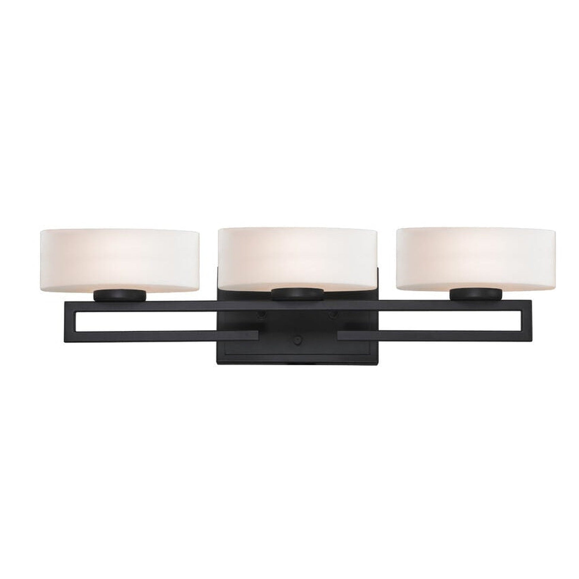 Z-Lite Cetynia 24" 3-Light LED Bronze Vanity Light With Matte Opal Shade