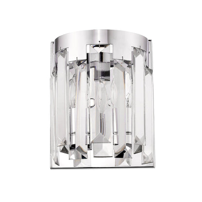 Z-Lite Cormac 9" 2-Light Chrome Wall Sconce With Crystal Clear Shade