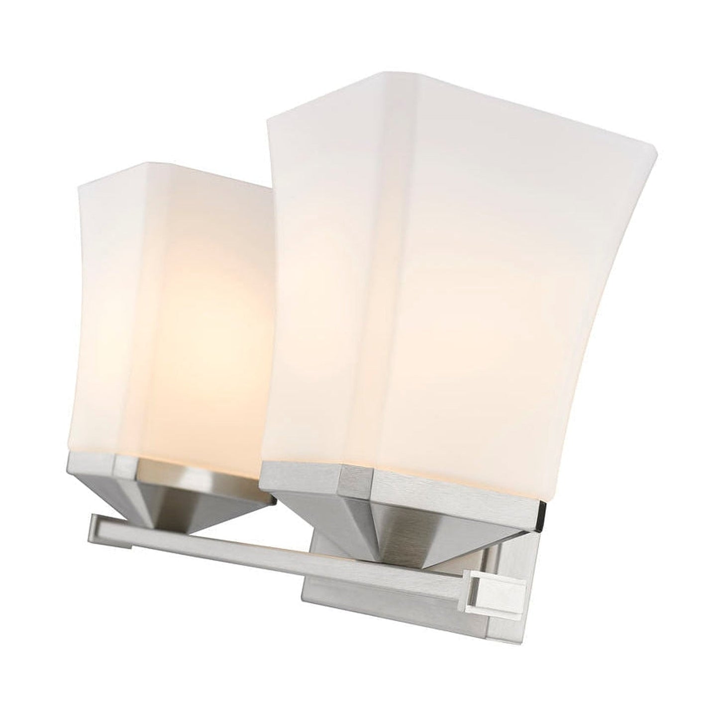 Z-Lite Darcy 16" 2-Light Brushed Nickel Vanity Light With Etched Opal Glass Shade