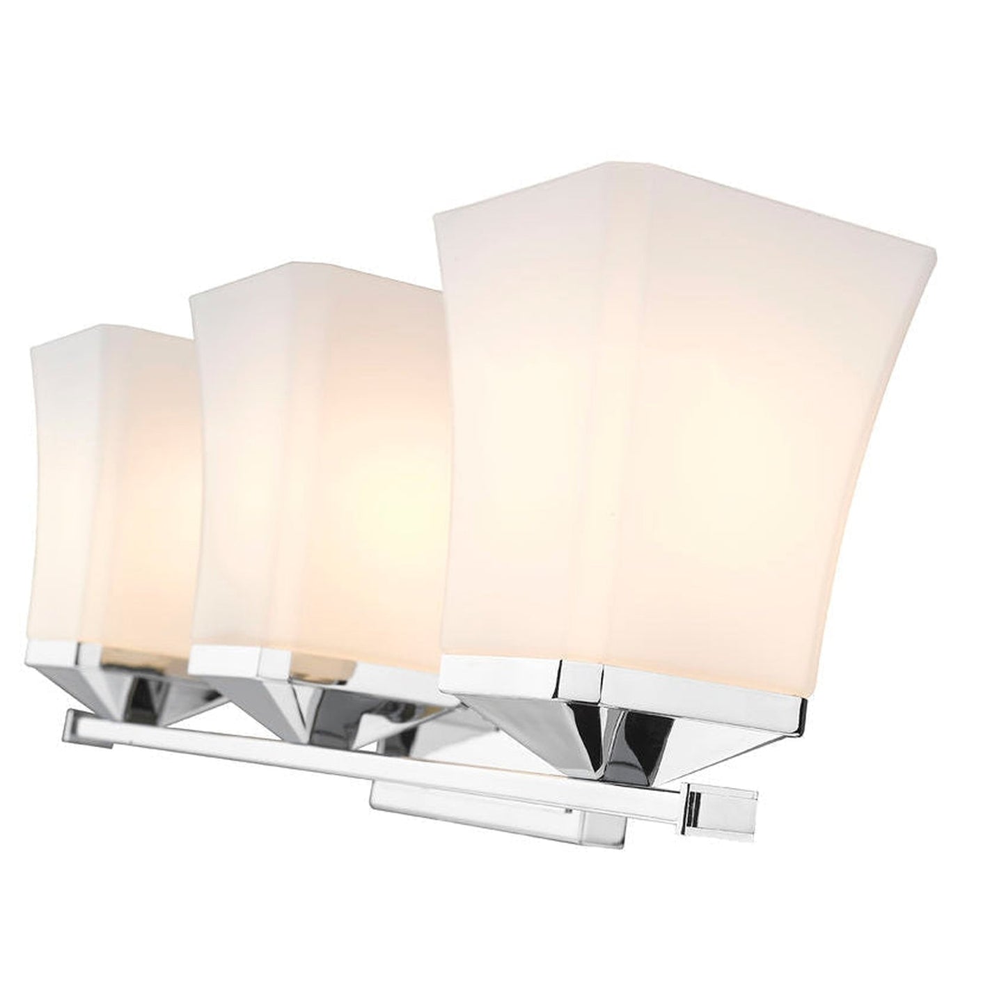 Z-Lite Darcy 22" 3-Light Chrome Vanity Light With Etched Opal Glass Shade
