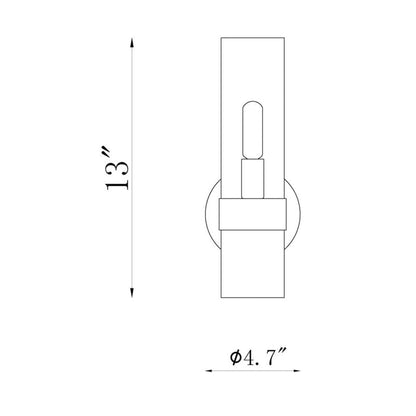 Z-Lite Datus 7" 1-Light Matte Black Wall Sconce With Clear Glass Shade