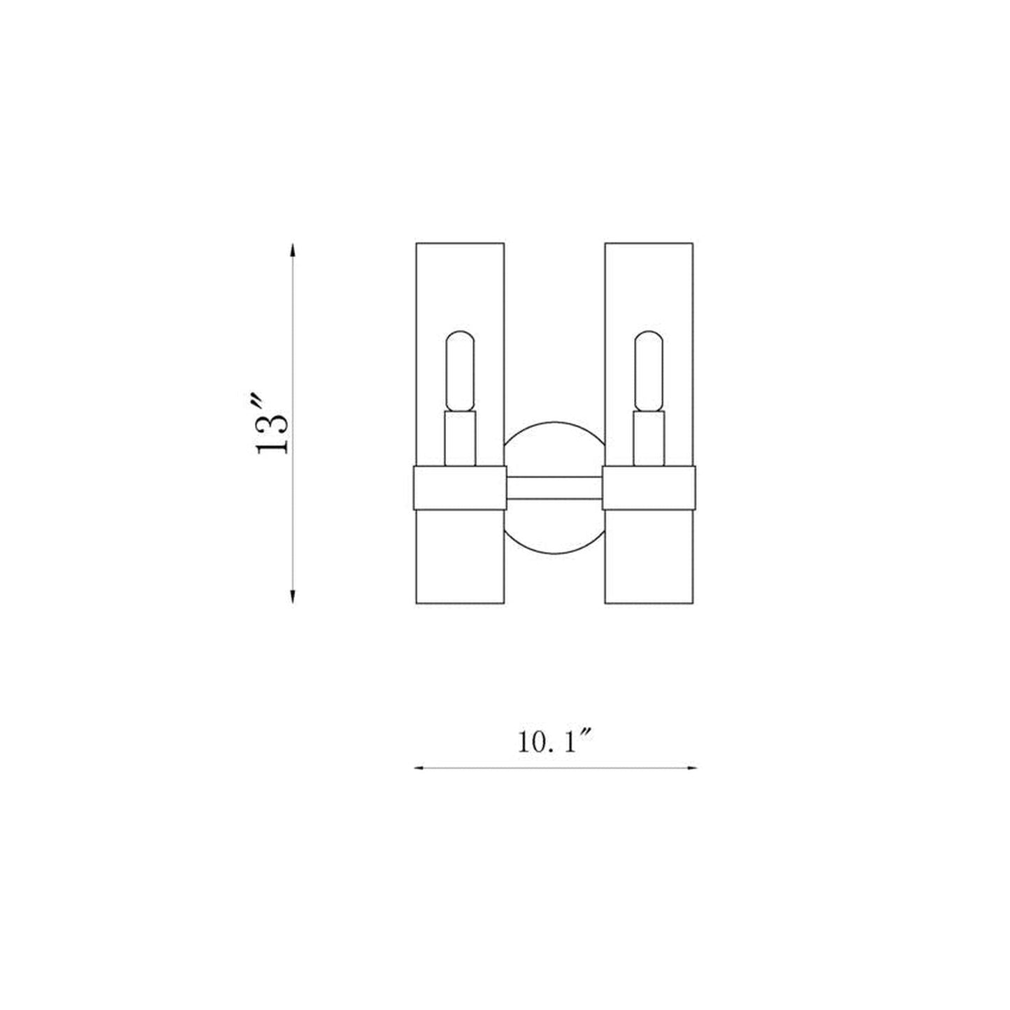 Z-Lite Datus 7" 2-Light Matte Black Wall Sconce With Clear Glass Shade