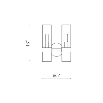 Z-Lite Datus 7" 2-Light Matte Black Wall Sconce With Clear Glass Shade