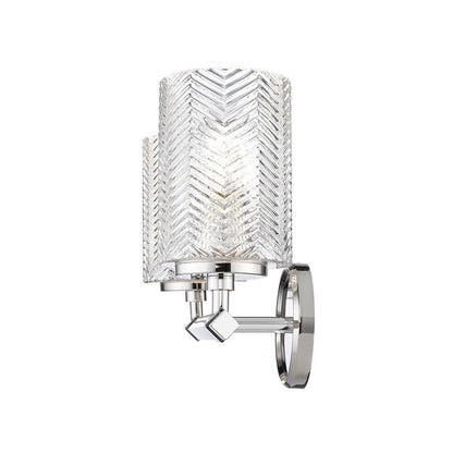Z-Lite Dover Street 14" 2-Light Polished Nickel Vanity Light With Clear Glass Shade