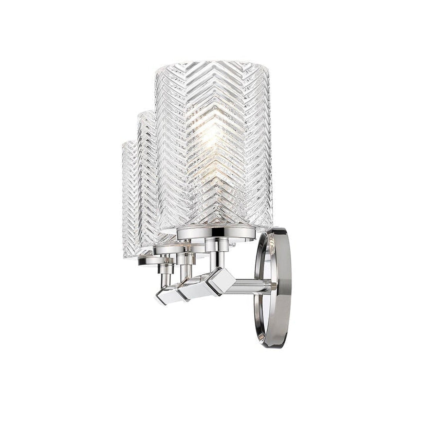 Z-Lite Dover Street 25" 3-Light Polished Nickel Vanity Light With Clear Glass Shade