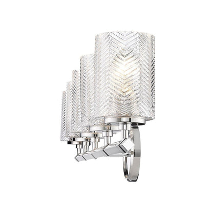 Z-Lite Dover Street 42" 5-Light Polished Nickel Vanity Light With Clear Glass Shade