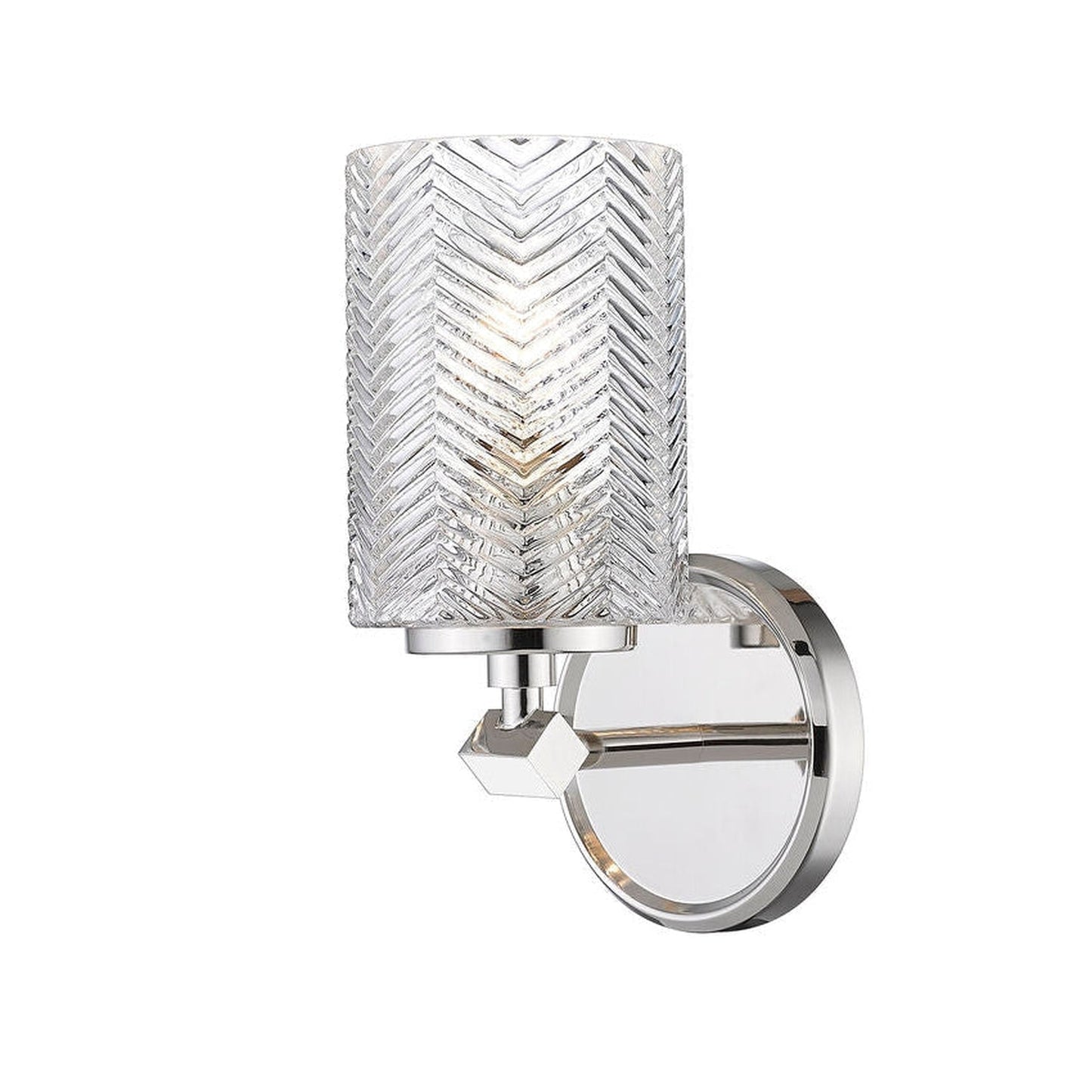 Z-Lite Dover Street 5" 1-Light Polished Nickel Wall Sconce With Clear Glass Shade