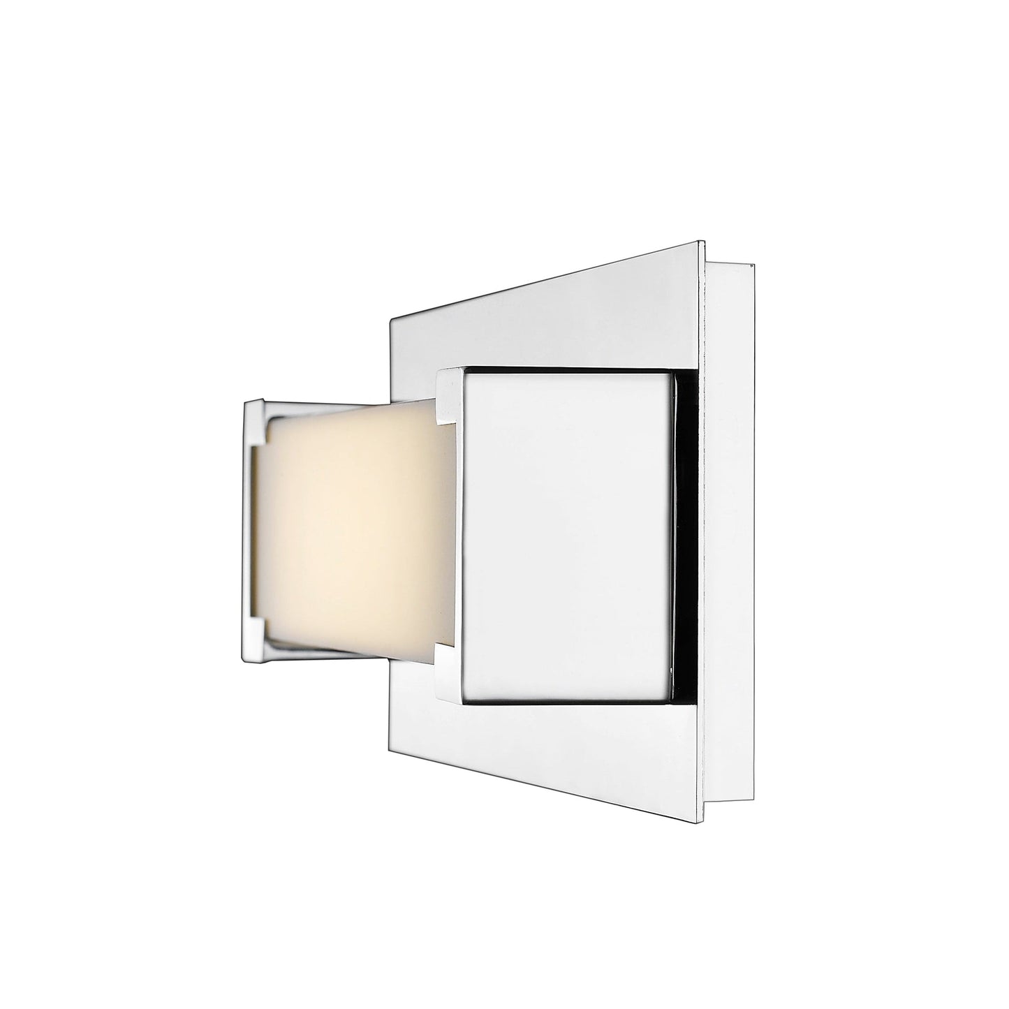 Z-Lite Elara 13" 1-Light LED Chrome Wall Sconce With Frosted Acrylic Shade
