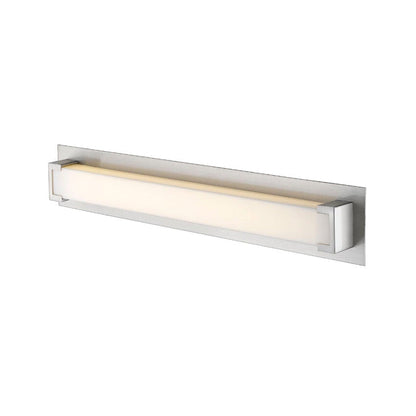 Z-Lite Elara 28" 1-Light LED Brushed Nickel Vanity Light With Frosted Acrylic Shade