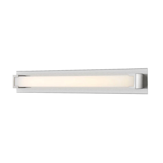 Z-Lite Elara 39" 1-Light LED Brushed Nickel Vanity Light With Frosted Acrylic Shade