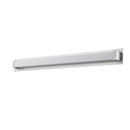 Z-Lite Elara 48" 1-Light LED Brushed Nickel Vanity Light With Frosted Acrylic Shade