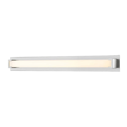 Z-Lite Elara 48" 1-Light LED Brushed Nickel Vanity Light With Frosted Acrylic Shade