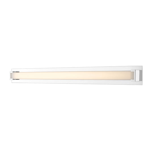 Z-Lite Elara 48" 1-Light LED Chrome Vanity Light With Frosted Acrylic Shade
